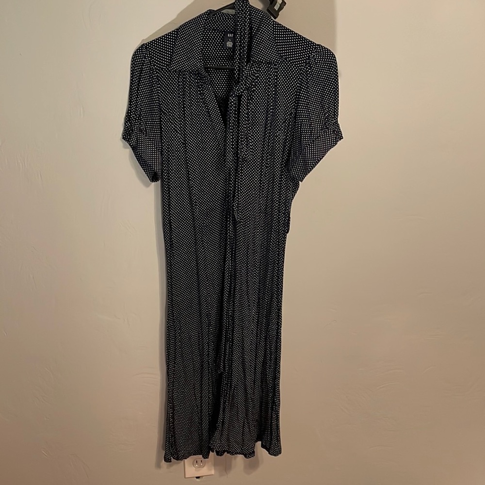 Button Front Polka Dot Dress